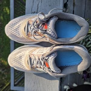 New Balance Gray and Orange Sneakers